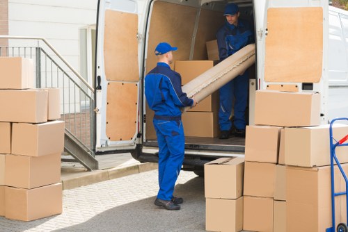 Removal team handling a flat move in Richmond street surroundings