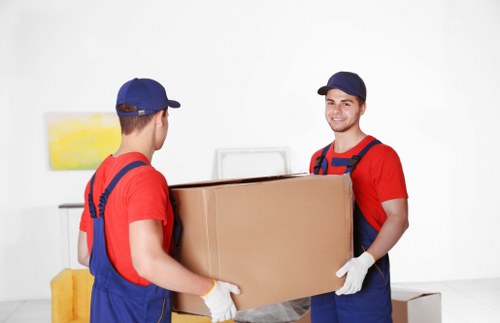 Office furniture and equipment prepared for a Richmond commercial move