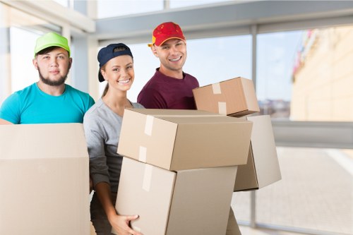 Local movers managing stairs in a Richmond flat conversion