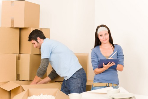 Loading a removals van for a Richmond flat relocation
