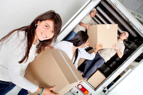 Professional van loaded for a Richmond relocation with furniture and boxes